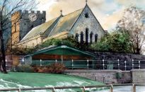 This church with it's Romanesque tower dating back to the 13th century, sits at the highest elevation in the village. The covered seating gives shelter and great views down the coast to Teesport to the weary traveller.