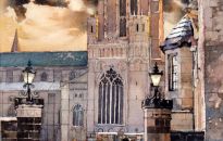 The majestic Cathedral looms over visitors to the Castle